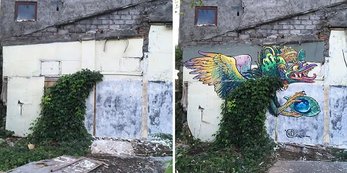 This Balinese Artist Paints Realistic 3D Murals On Dull Building Walls (32 Pics)