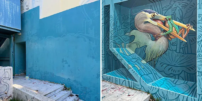 This Balinese Artist Paints Realistic 3D Murals On Dull Building Walls (32 Pics)