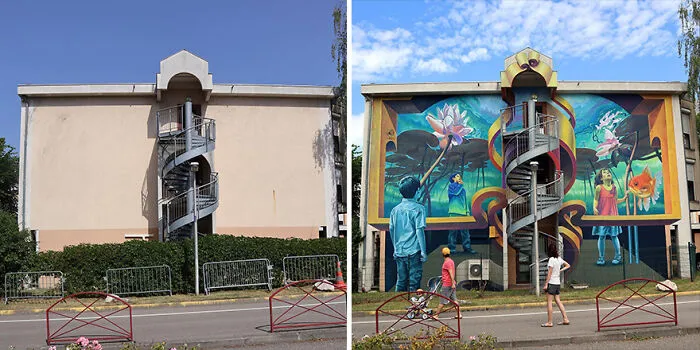 This Balinese Artist Paints Realistic 3D Murals On Dull Building Walls (32 Pics)