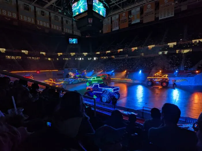 I Took This Photo At A Hot Wheels Monster Truck Rally That Was At My Hometown A While Back. I Loved It, So I Made It My Wallpaper