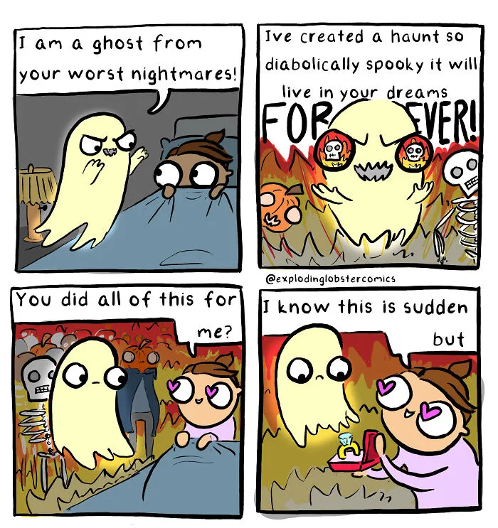 50 Silly-Spooky Comics Depicting My Love For All Things Books, Cats, And Queerness