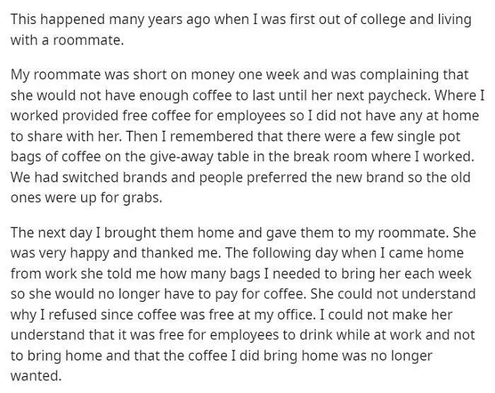 Roommate Wanted Free Coffee