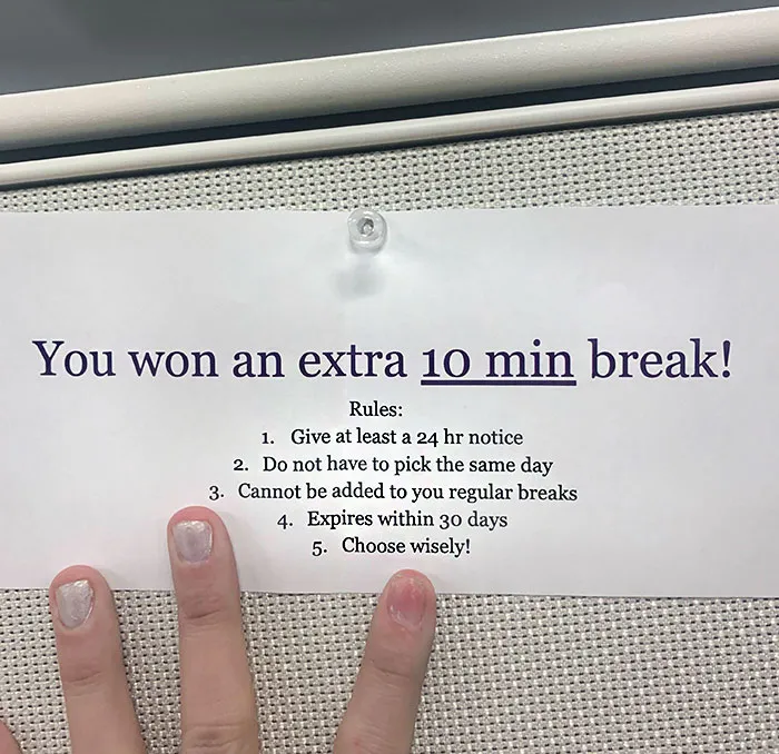I Left My Job Shortly After Receiving This "Prize" For My Good Work
