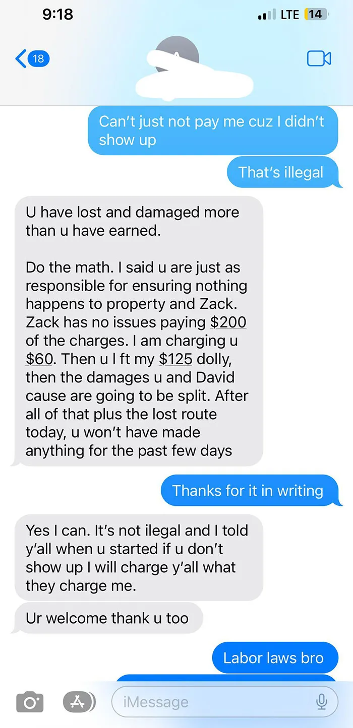 I Told My Boss I Quit, And He's Not Going To Pay Me