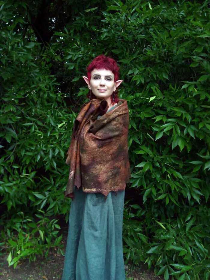 Wool Shawl Mallorn Bark