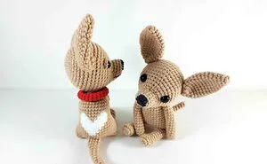 I Crocheted Amigurumi Valentines! It's Something Special This Time! Both The Chihuahua And The Bull Terrier Are Named Valentine. Of Course!