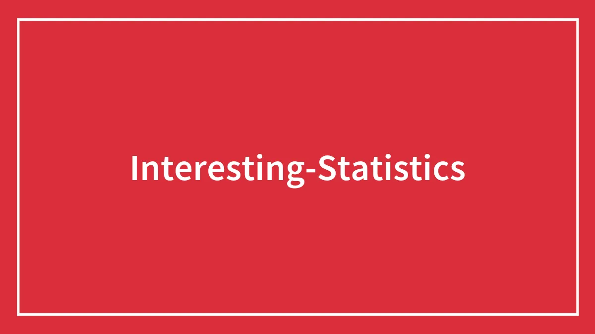 30 Interesting Statistics To Throw Out During Casual Conversations