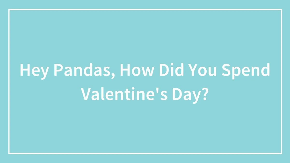 Hey Pandas, How Did You Spend Valentine's Day? (Closed)