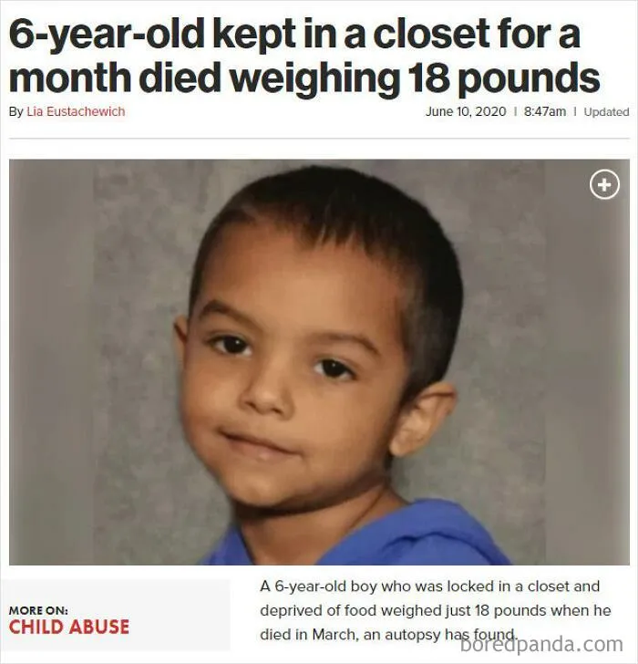 Parents Starve 6 Year Old To Death By Keeping Him Inside A Closet For A Month