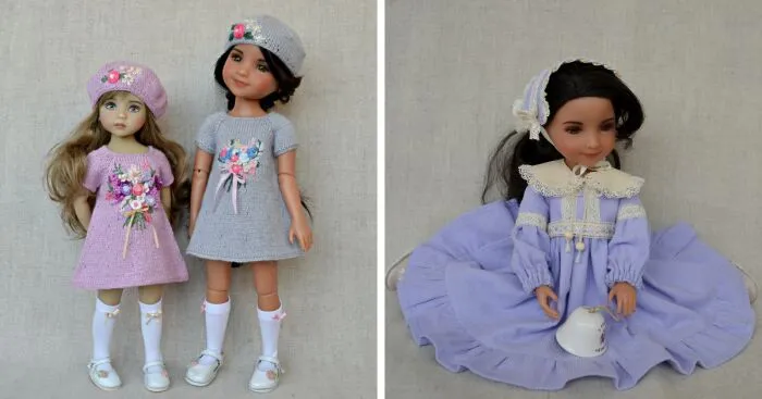 Designer Clothes With Embroidery For Dolls: Little Darling And Ruby Red Fashion Friends (7 Pics)