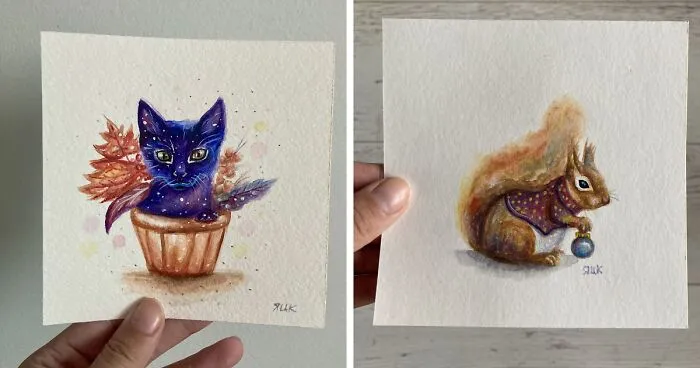 I’m An Artist And I Create Small Animal Paintings (10 Pics)