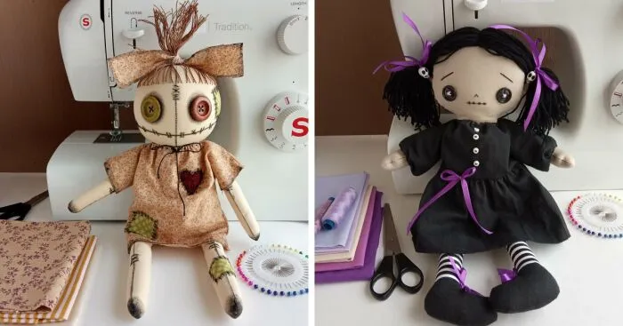 I Create Handmade Creepy Cute Dolls (16 Pics)