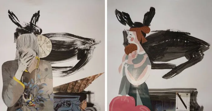 This Ukrainian Artist Shares Her Emotions In Art Collages (4 Pics)