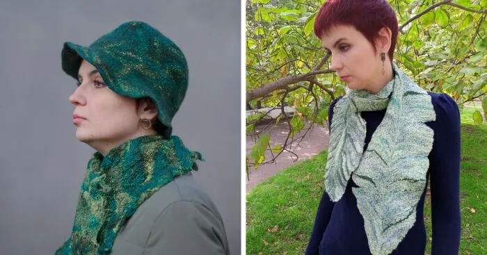 I Felt Fairy-Themed Handmade Wool Hats, Scarves, Mittens, And Home Decor Items (18 Pics)