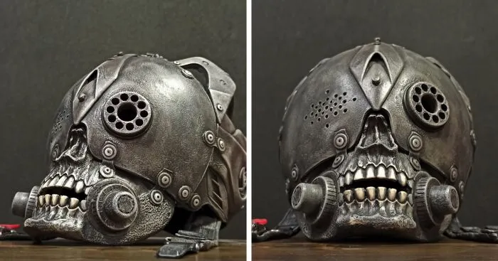 I Made A Cyborg Head Helmet
