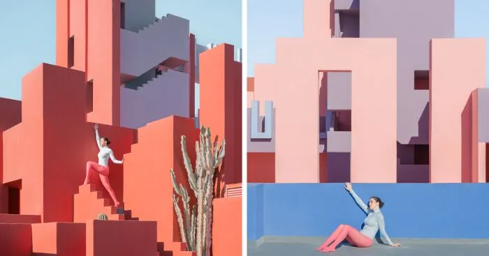 I Created A Series Of Self-Portraits At Ricardo Bofill’s Famous Muralla Roja (11 Pics)