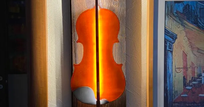 I Made A Violin Sconce, And Here Are The Results