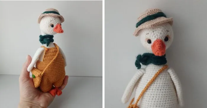 I Crocheted A Goose In Yellow Dungarees
