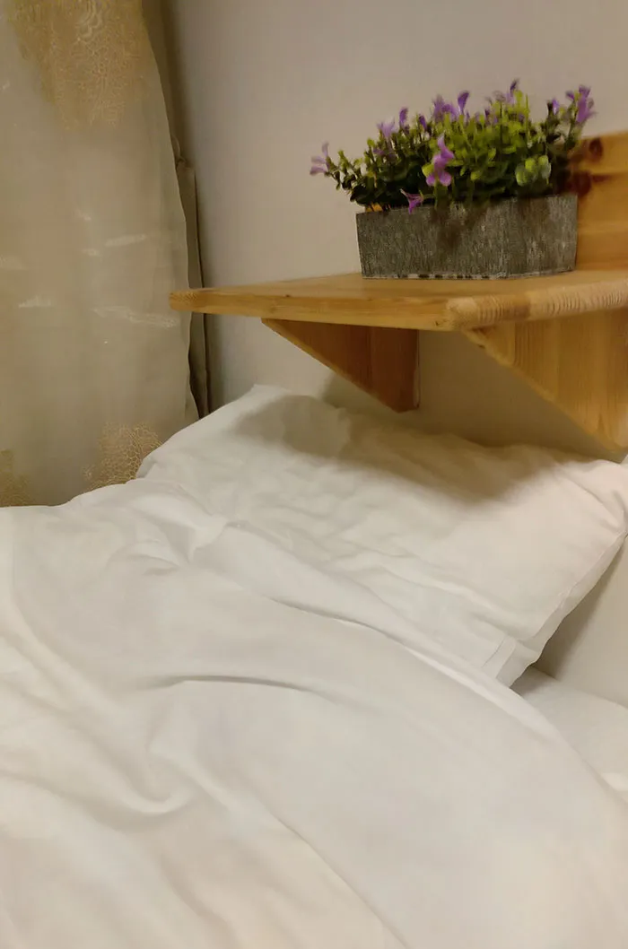Mi cama en el hotel donde me alojo