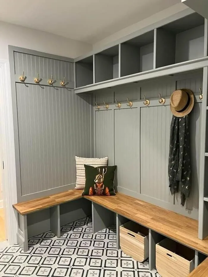 We Used IKEA Countertops As Our Mud Room Bench Top. Love How This Came Out