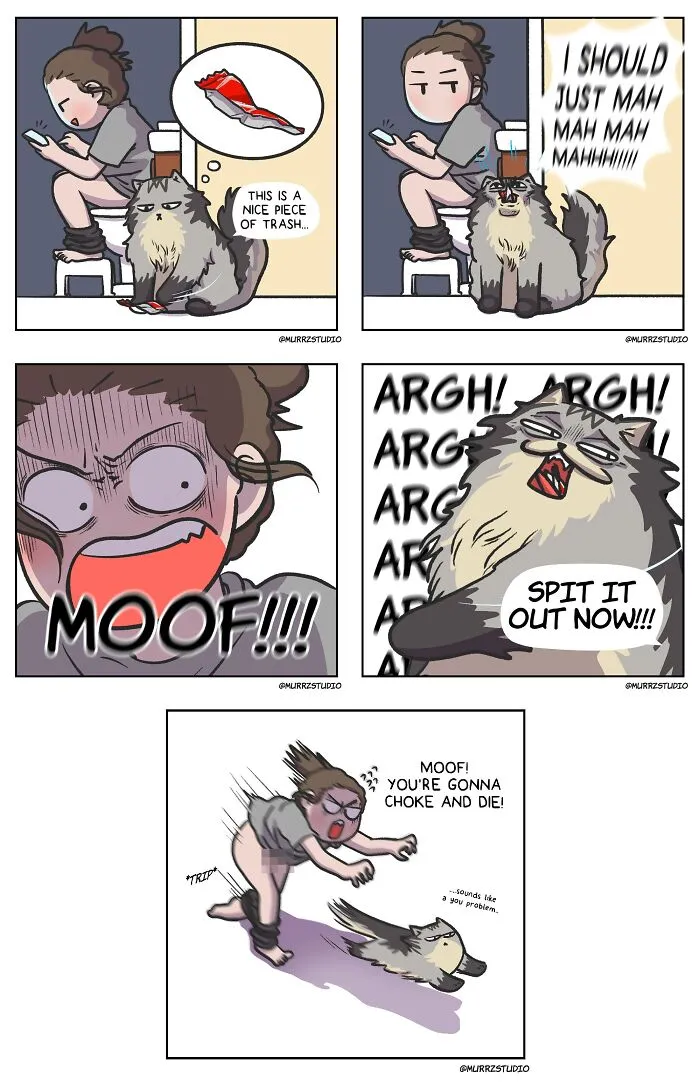 30 New Comics That Show The Hilarious Side Of Everyday Life, Relationships And Living With A Feline By Murzz