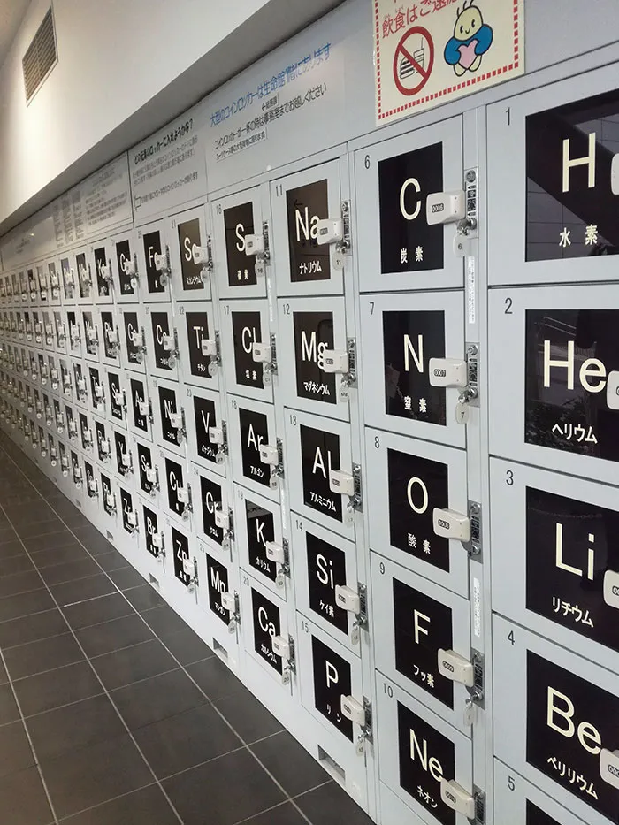 Encontré este área de casilleros en un museo de ciencias. Nagoya, Japón