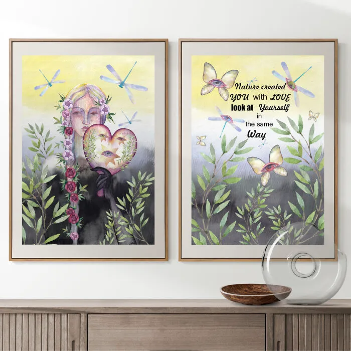 Watercolor Affirmations "Harmony And Love"