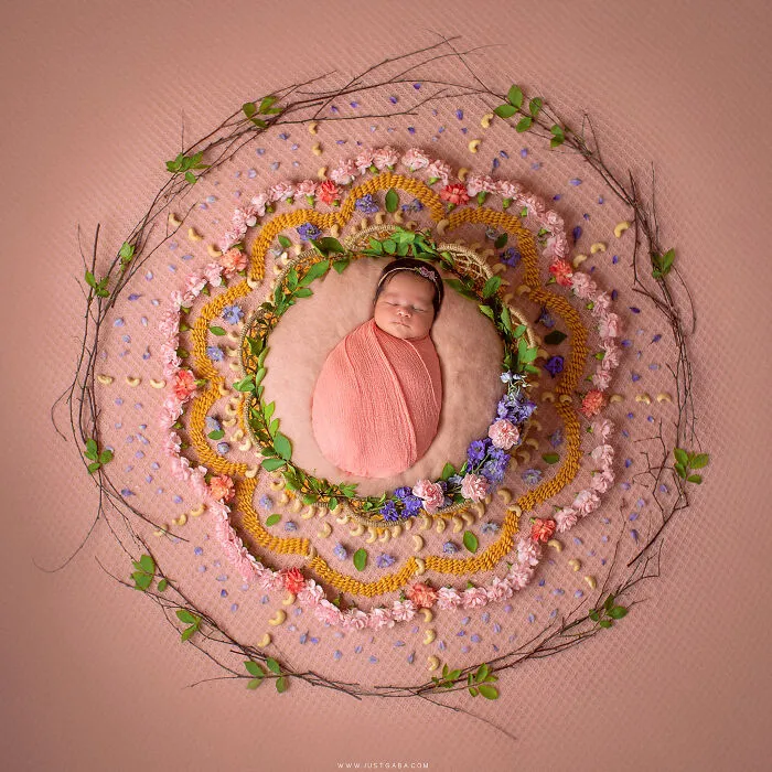 Each Of My Mandalas Is Designed For A Particular Baby, And Here Are My Latest 38 Photographs From The Series: “The Kids Of The Sun”