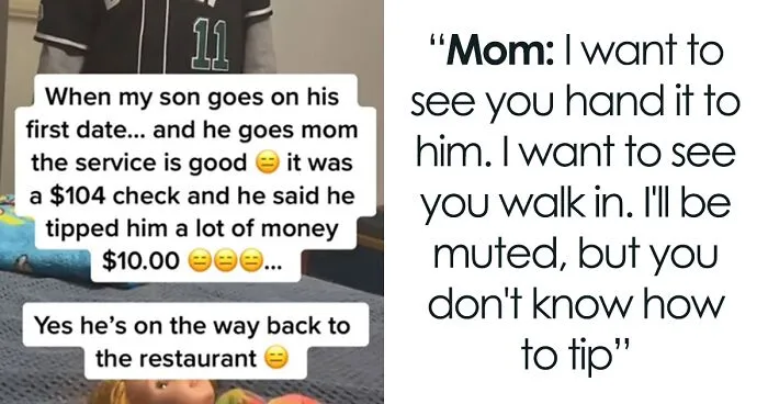 Son Tips $10 After Eating For $104, His Mom Is Furious And Sends Him Back