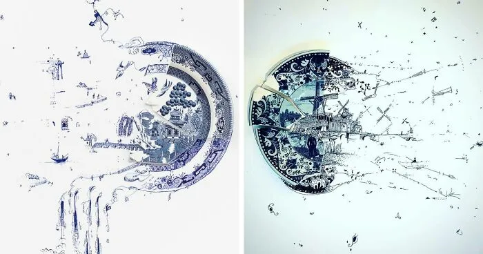 "Fragmented": This Artist Damaged Porcelain Into Beautiful Works Of Art (15 Pics)