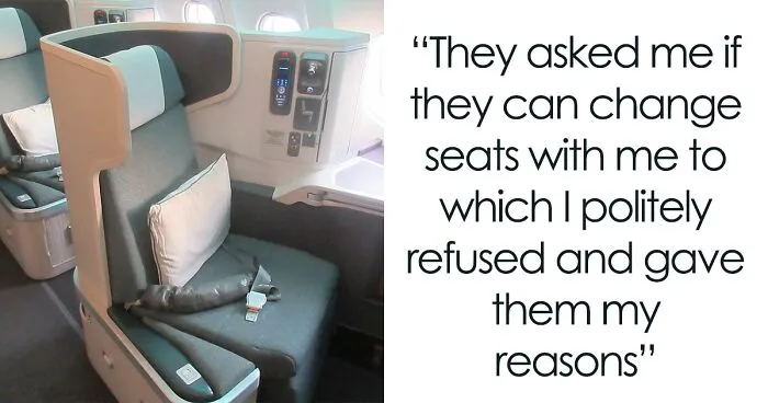 Entitled Newlyweds Are Upset Fellow Plane Traveler Refused To Accommodate For Their Lack Of Foresight When Booking Plane Seats