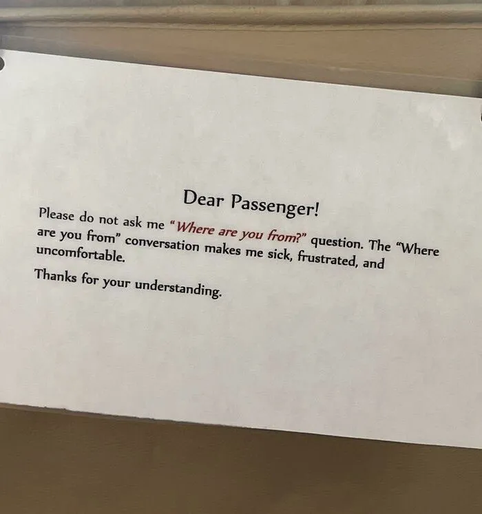 Posted Inside The Lyft I Am Riding In. It Has Never Crossed My Mind That This Could Be A Bad Question, So I Appreciate The Heads Up!