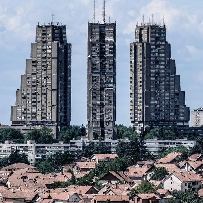 Eastern Gate Of Belgrade, Rudo Buildings, (Istočne Kapije) Belgrade, Serbia, Built In 1976, Architect: Vera Ćirković Engineer: Milutin Jerotijević