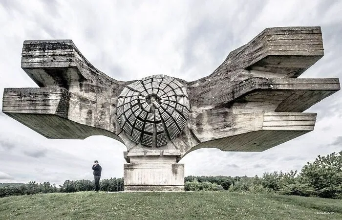 Monument To The Revolution Of The People Of Moslavina - World War II Memorial. Podgarić, Croatia Unveiled In 1967