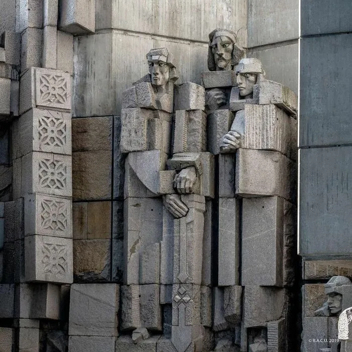 Few Of The Many Imposing Statues Located In The Center Of The Monument To 1300 Years Of Bulgaria