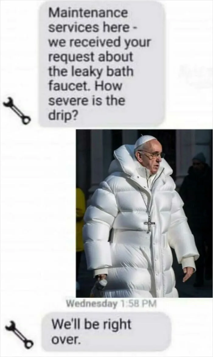 30 Of The Funniest Reactions And Memes To The Pope’s AI-Generated “Drip”