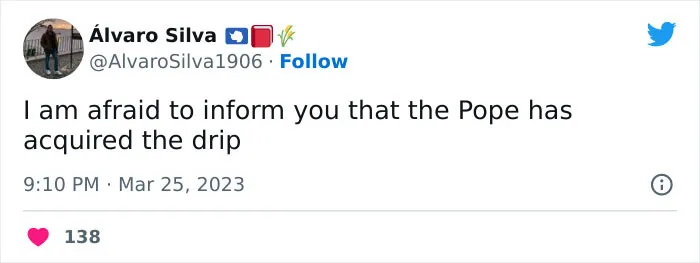 30 Of The Funniest Reactions And Memes To The Pope’s AI-Generated “Drip”