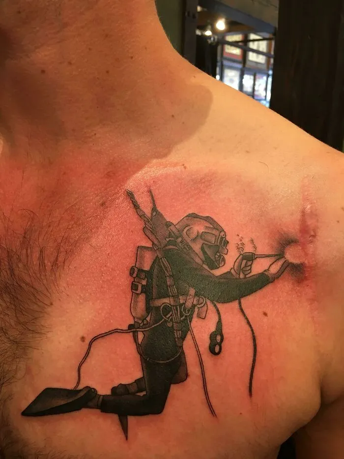 Finally Got To Do Something Creative With My Ugly Shoulder Scar