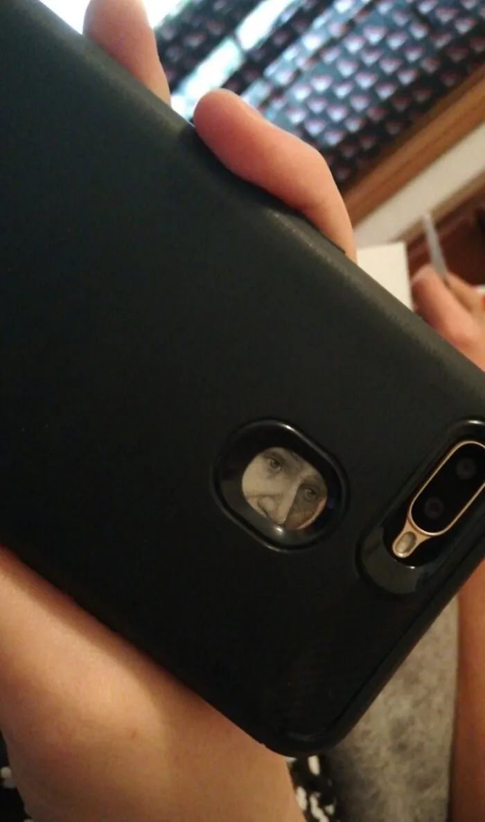 My Phone Doesn't Have A Fingerprint Scanner But The Only Case I Could Find For A Does So I Made A Use For It
