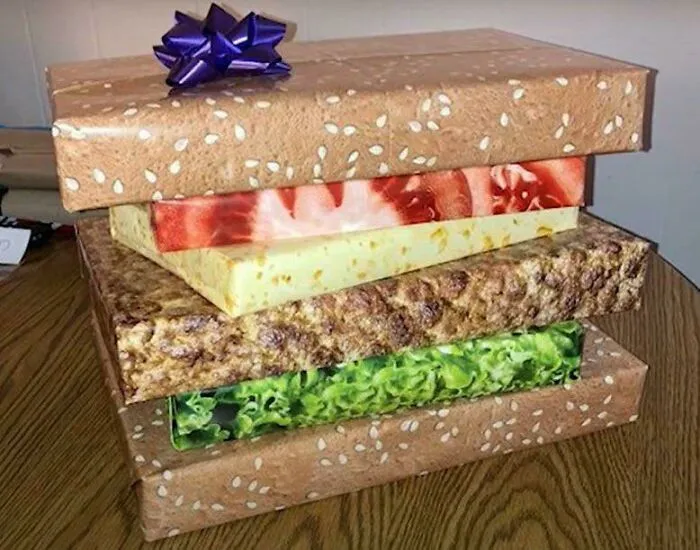 ¡Papel para envolver estilo sándwich!