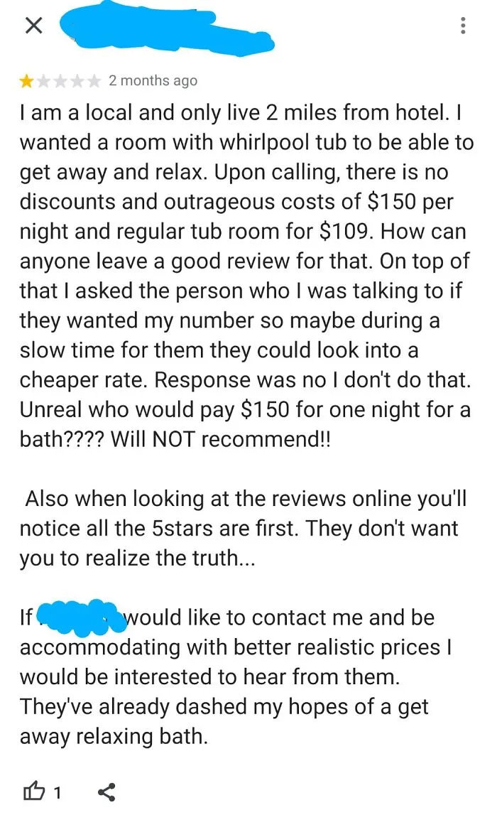 This Review For A Hotel