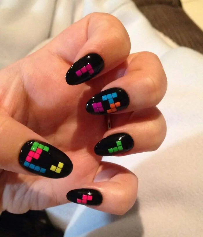Tetris Nail Art