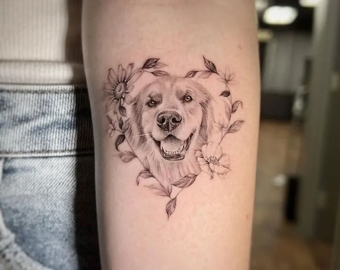 Dog Portrait Tattoo