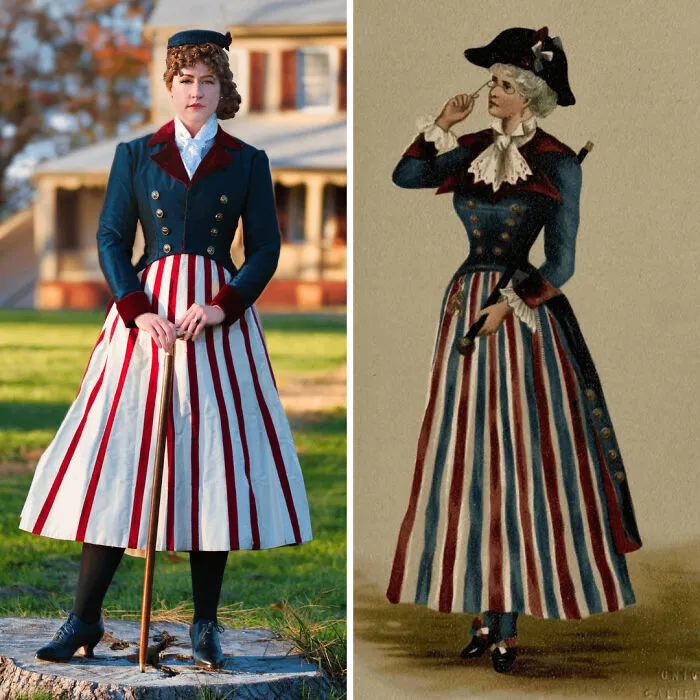 I Made A 19th Century Costume To Be A Victorian Captain America. (Everything I'm Wearing, Down To The Corset And Petticoat Were Sew By Hand)