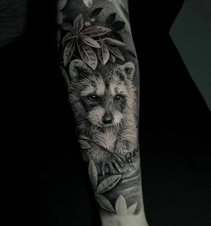 Baby Racoon Tattoo