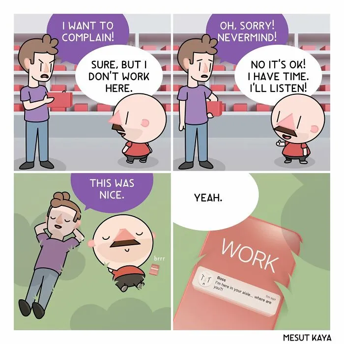 30 New Comics By Mesut Kaya Illustrating Funny And Sometimes Awkward Life Situations