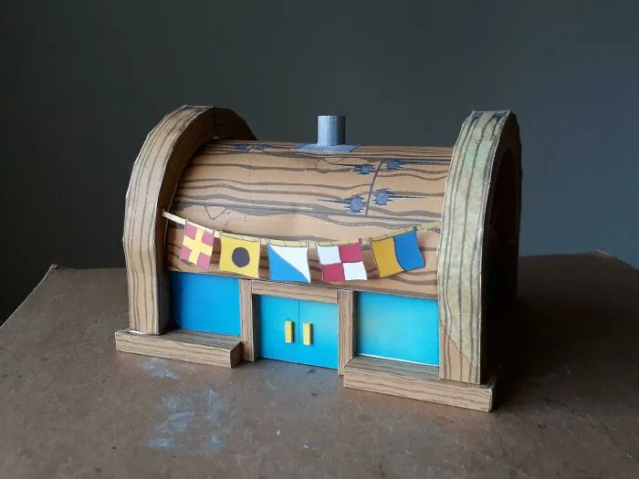 The Krusty Krab made out of a paper