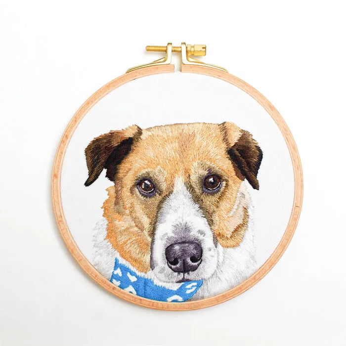62 Lifelike Pet Portraits That I Create With The Help Of Embroidery