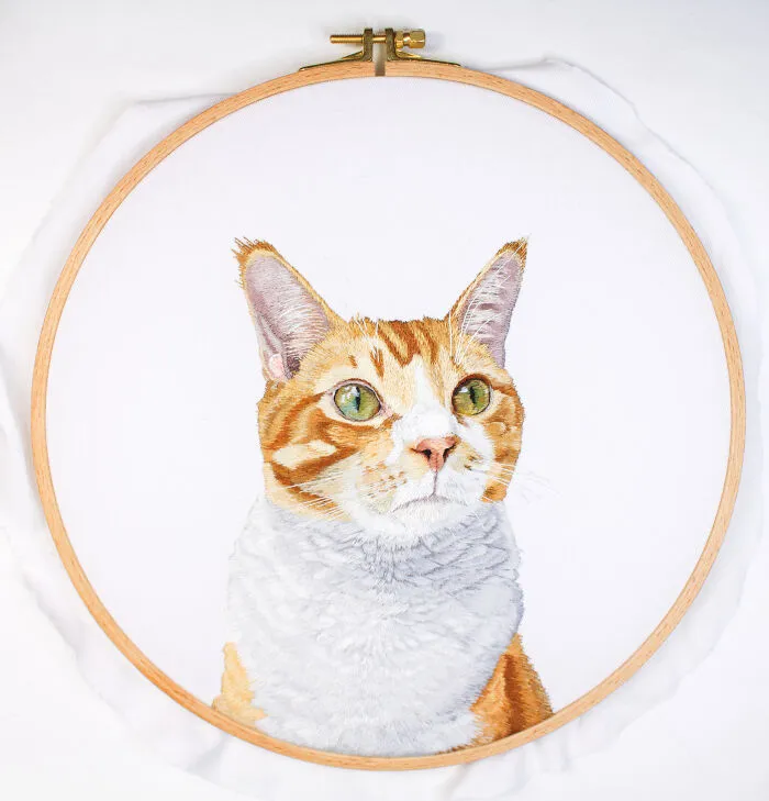 62 Lifelike Pet Portraits That I Create With The Help Of Embroidery