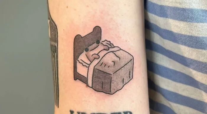 Sleeping Frog Tattoo